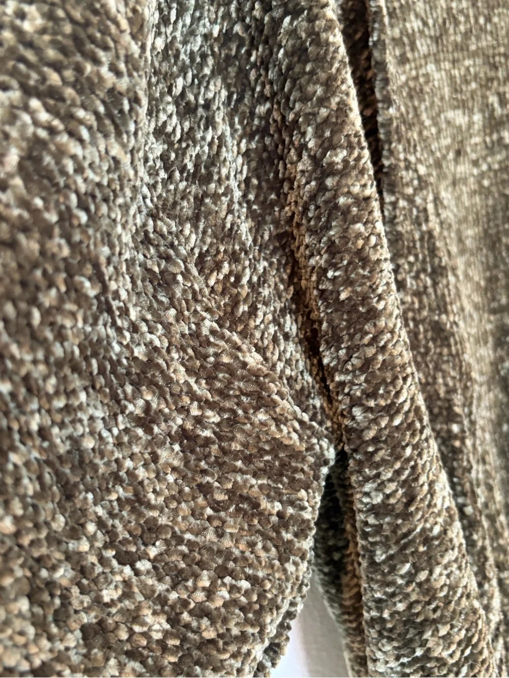 Very J Olive Chenille Open-Front Cardigan